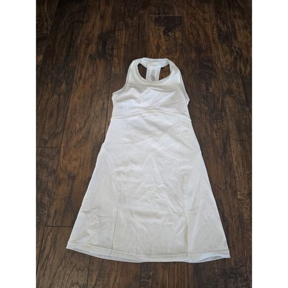 IVIVVA White Tank Halter Tennis Dress Girls Size 7 Athleisure Lululemon EUC! - Picture 1 of 6